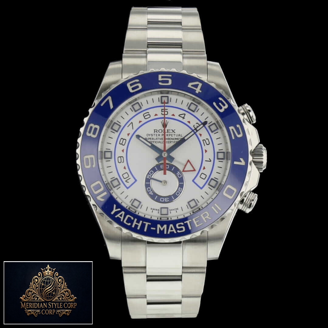 Rolex Yacht Master II Stainless Steel Oyster Bracelet Replica black background