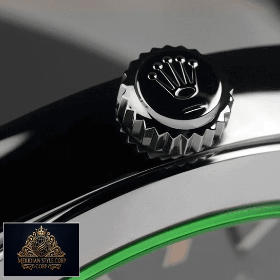 Rolex Milgauss M116400GV Green Crystal Replica Black Crown Pusher
