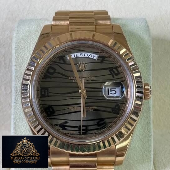 Rolex Wave chocolate brown dial has Roman numerals 218235-0035 Replica