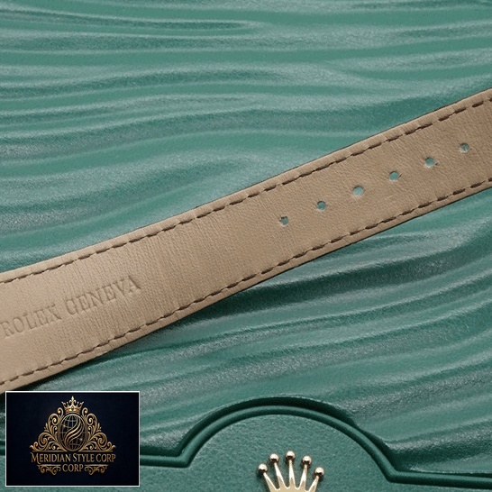 Rolex Day-Date 118139 V5 Brown Leather Bracelet on the Rolex Box Replica