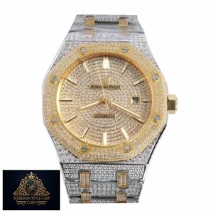 Audemars Piguet Royal Oak “Iced Out Yellow Gold” 15400SR.OO.1220SR.01 Premium Duplicate