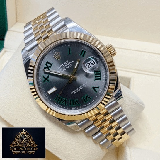 Rolex Datejust 36 Wimbledon Two Tone Jubilee Replica in the box