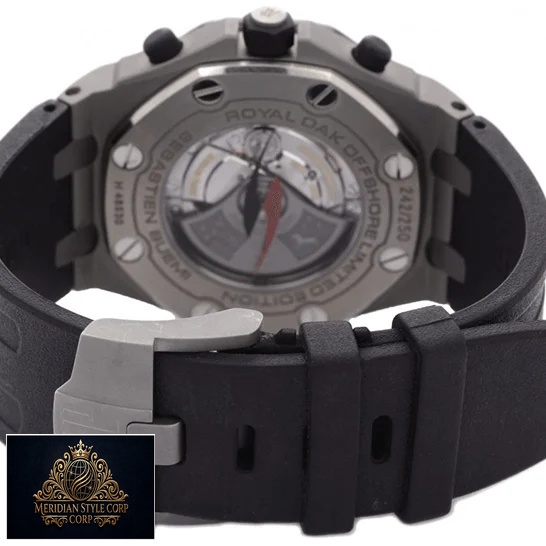 Audemars Piguet Royal Oak Black Rubber Bracelet Replica steel closed clasp