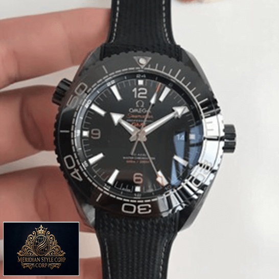 Omega Seamaster 215.92.46.22.01 Black Dial Rubber Bracelet Replica on the hand