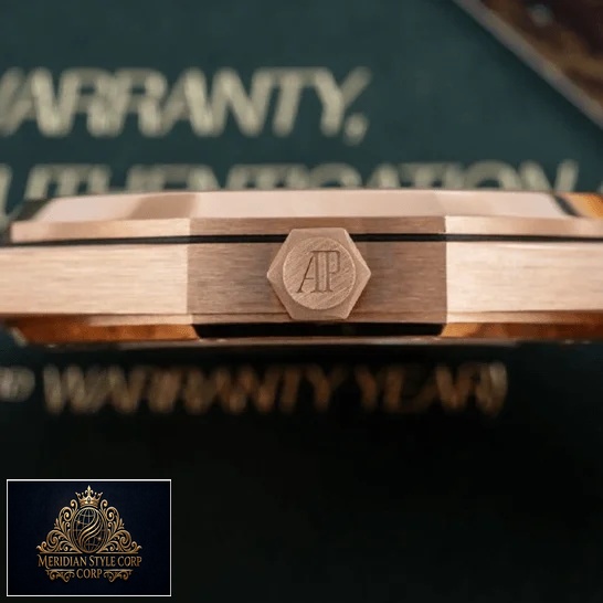 Audemars Piguet Royal Oak 15400OR.OO_.1220OR.02 Gold Case Replica Crown / Push button
