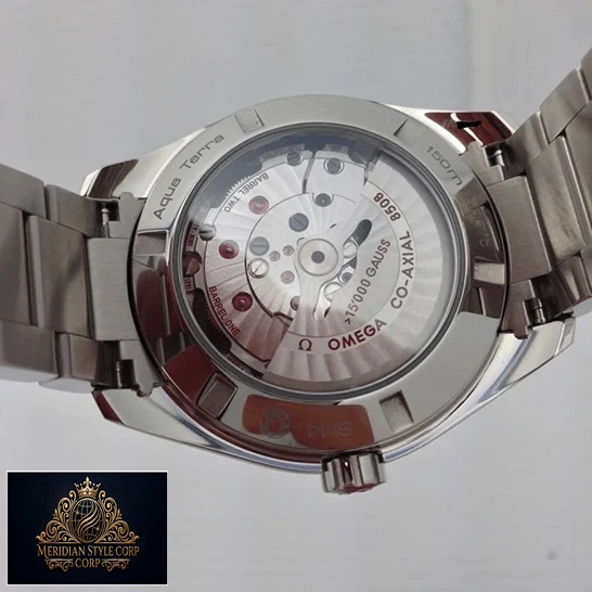 Omega Co Axıal Aqua Terra Stainless Steel Case Replica upside view