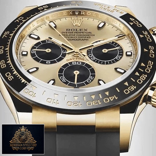 Rolex Daytona 116518LN Black Bezel Yellow Gold Case Replica