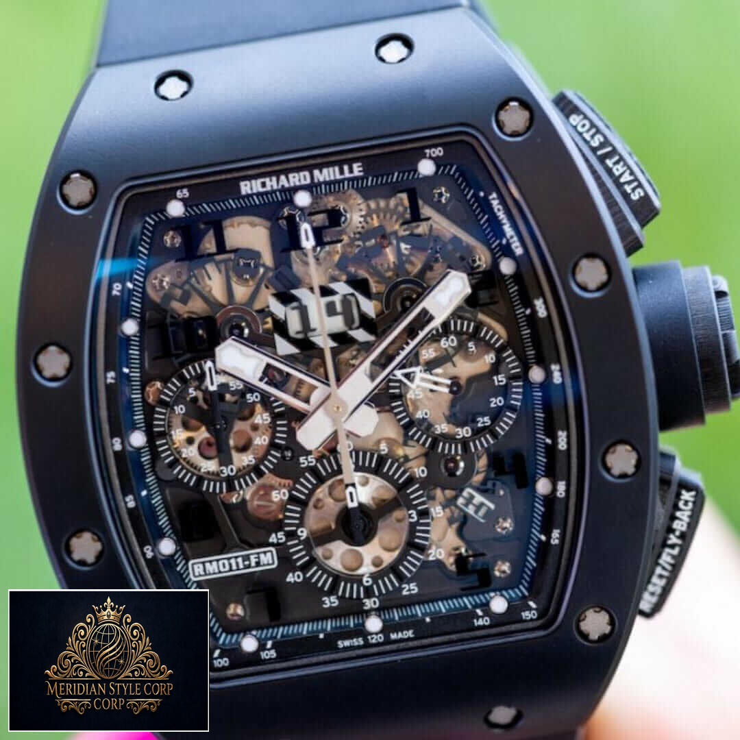Richard Mille RM011-FM Black Bezel Replica crown / push button