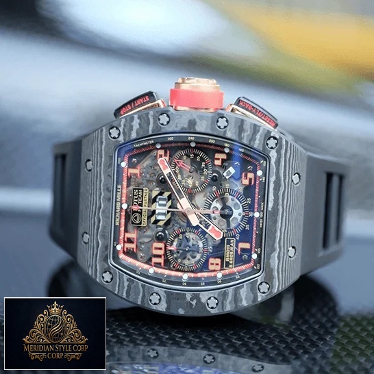 Richard Mille RM011 Romain Lotus Rose Gold Replica crown / push button