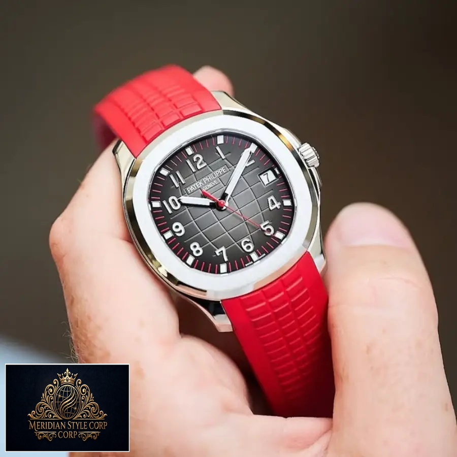 Patek Philippe – Aquanaut – Rubber Strap – Curved – Red - Image 2