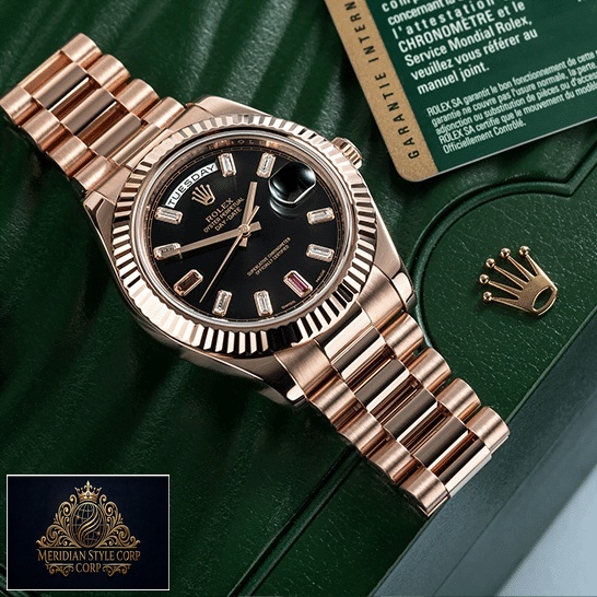 On the green Rolex box Rolex Day-Date II 218235