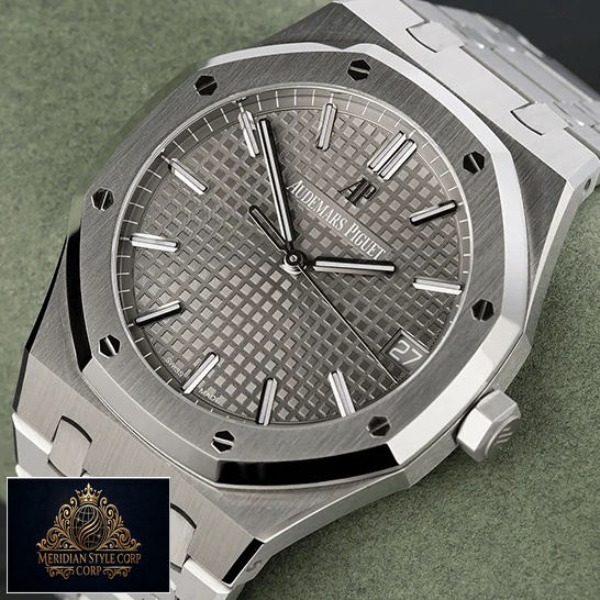 Audemars Piguet Stainless Steel 15500 Grey Dial Replica on the stand