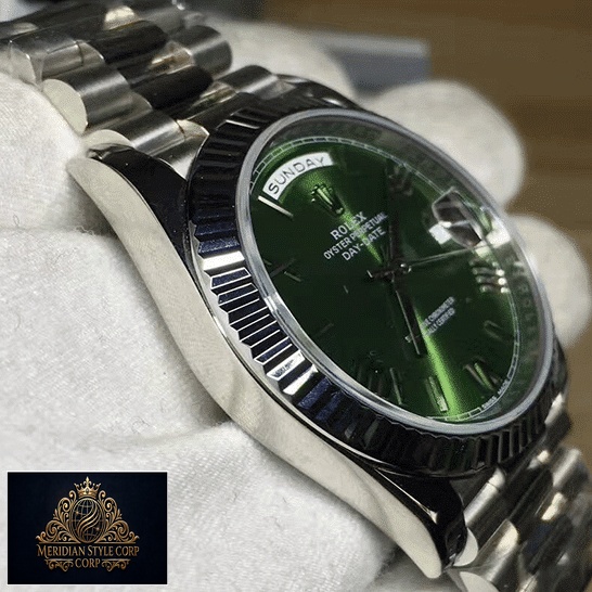Rolex Day-Date Olive Green 228239 Stainlees Steel Case Replica