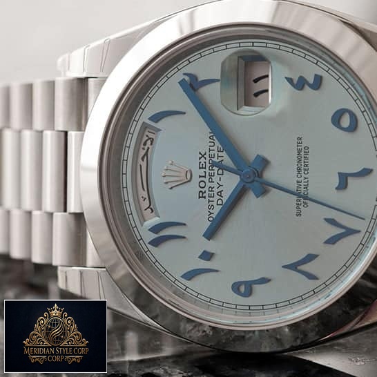 Rolex DayDate 40 228206 Replica Turquoise Dial & Arabic indices