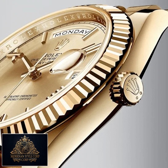 Rolex Day-Date II 228238-0007 Yellow Gold Case Replica Rightside Crown Pusher
