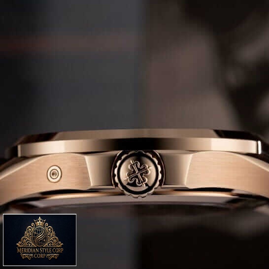Patek Philippe Geneve Gold Case Replica crown / push button