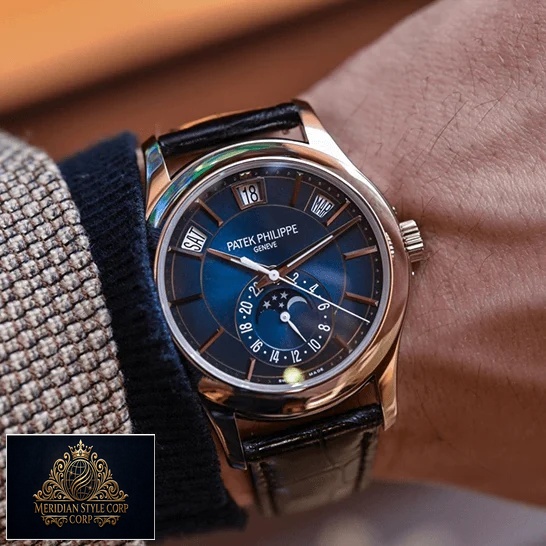 Patek Philippe Annual Calendar 5205G-013 "Blue Dial" Supreme Replica Edition patek philippe complications 5205G 013 replica wrist