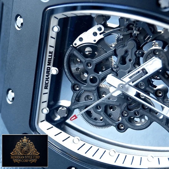Richard Mille RM055 White Skeleton Black Bezel Replica