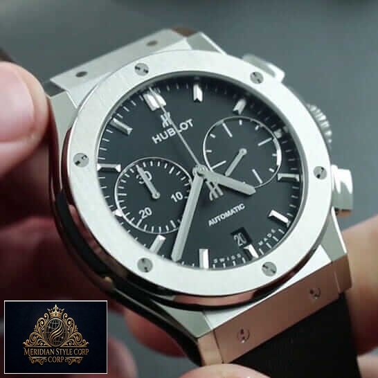 Hublot Classic Fusion Black Bezel Automatic Steel Bezel Replica on the hand