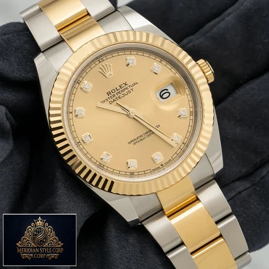 Rolex Datejust 126333 Oyster Steel Yellow Gold Diamond Dial Replica