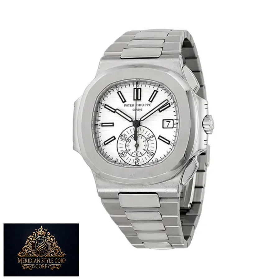 Patek Philippe Nautilus Chronograph 5980/1A-019 “White Dial” Precision Clone - Image 2