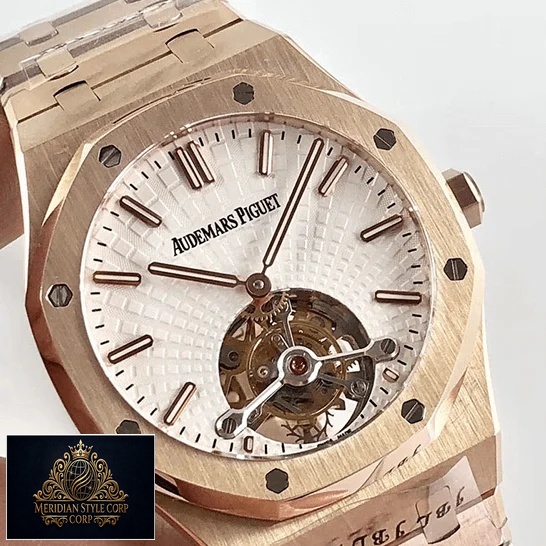 Audemars Piguet Royal Oak White Dial Tourbillion Replica front view