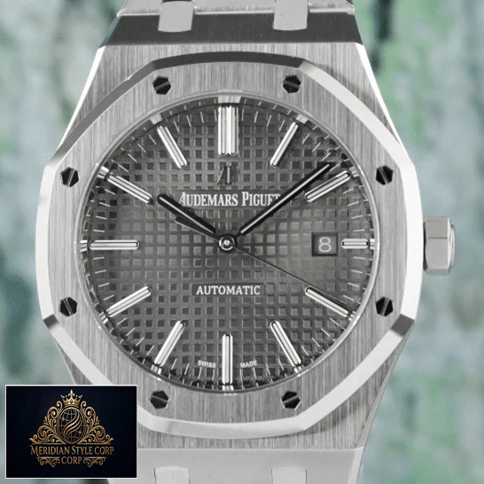 Audemars Piguet 15400ST.OO_.1220ST.04 Royal Oak Grey Dial Replica white background