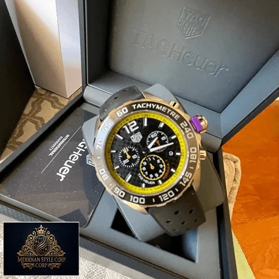 Tag Heuer Carrera cAZ101AC.FT8024 Yellow Black Dial Replica in the box