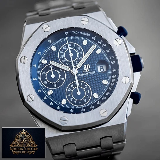 Audemars Piguet 26237ST.OO_.1000ST.01 Blue Dial Stainless Steel Replica grey background
