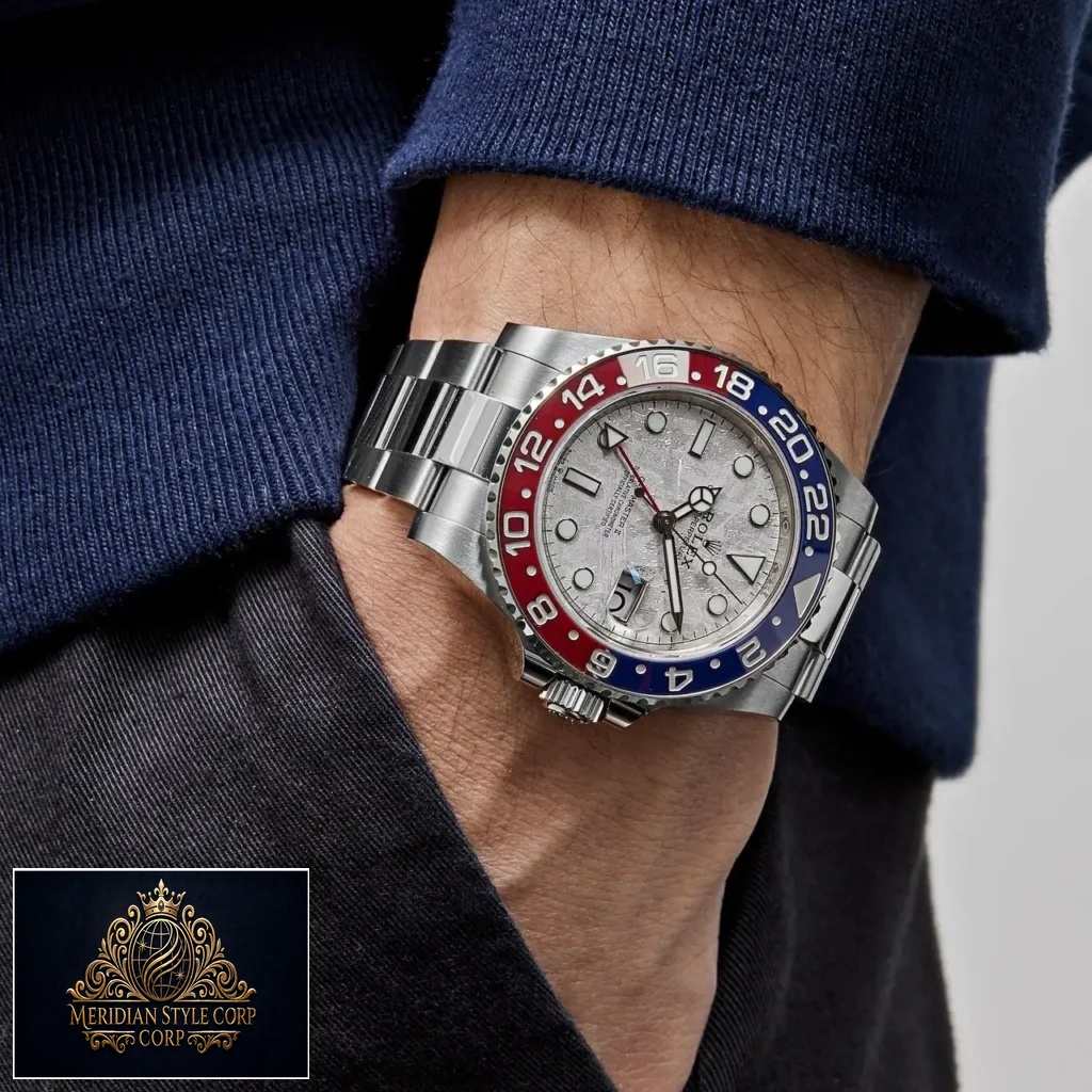 Rolex GMT-Master II 126710 "White Dial Custom" Superior Copy 1:1 rolex gmt master ii pepsi white gold meteorite dial 126719blro rolex 40513878262004 1280x 1 1024x1024 1