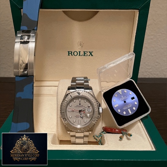 Rolex Platinum Dial Steel 116622PLSO Replica in the rolex box