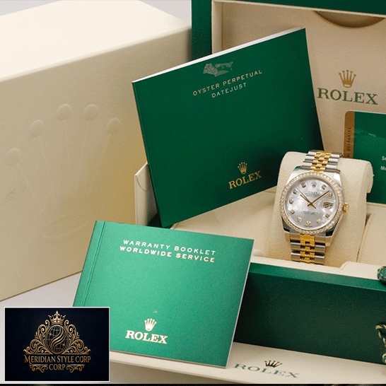 Rolex 116243 Datejust Mother Of Pear Diamond Dial Replica in the rolex box