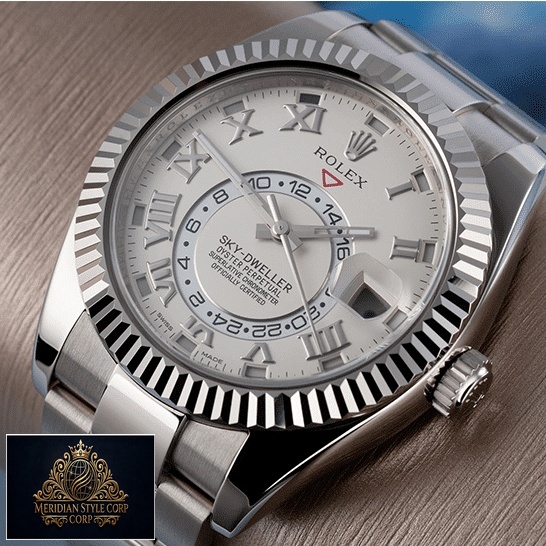 Rolex Sky-Dweller White Dial 326939 Oyster Replica on the table