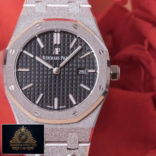 AP Frosted White Gold 67653BC.GG.1263BC.02 Replica Red backround