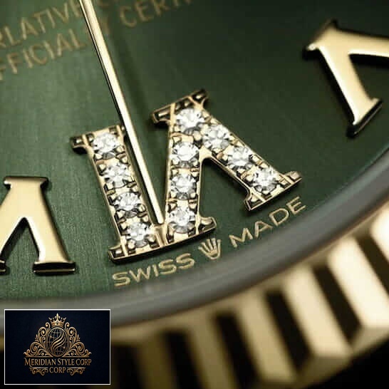 Rolex 278273 Green Roman Diamond Dial Replica