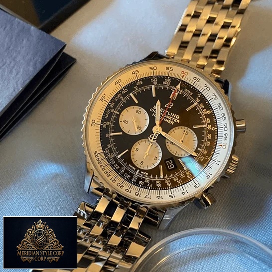 Breitling Navitimer B01 Chronograph AB0121211B1A1 "Black Dial" Premium Duplicate Edition breitling navitimer AB0127211B1A1 replica tiltedright