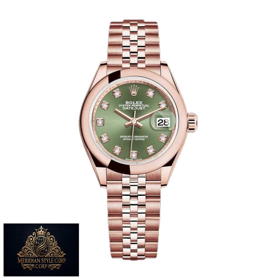 Rolex Lady-Datejust 279165 Green Diamond Dial Premium Copy 1:1