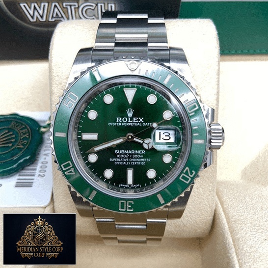 Rolex Submariner Hulk 116610LV Green Dial Replica in the Box