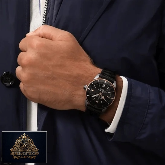 Breitling Superocean Heritage Automatic Black Dial Replica on the man wirst