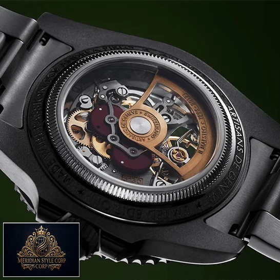 Rolex Perpetual Skeleton 114200 Case Replica black background