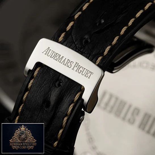 Audemars Piguet 26298SK.OO_.D101CR.01 Leather Bracelet Replica steel clasp