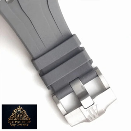 Audemars Piguet 26400IO.OO_.A004CA Grey Rubber Bracelet Replica white background
