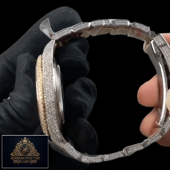 Rolex Datejust Diamond Two Tone 116300 Replica on-hand view