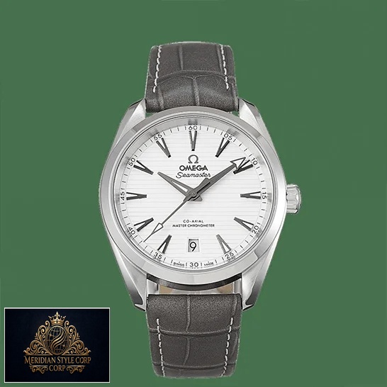 Omega Seamastet White Dial Rubber Grey Bracelet Replica green background
