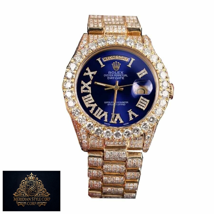 Rolex Day-Date 18038 “Iced Out” High Fidelity Replica