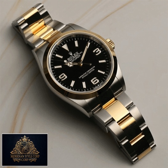Rolex 2021 Explorer 124273 Two Tone Oyster Bracelet Black Dial Replica