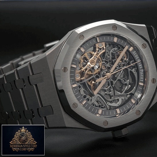 Audemars Piguet Skeleton Dial Stainless Steel Replica black background