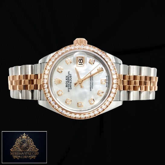 Rolex Datejust 279381RBR Two Tone Jubilee Replica and Black Background