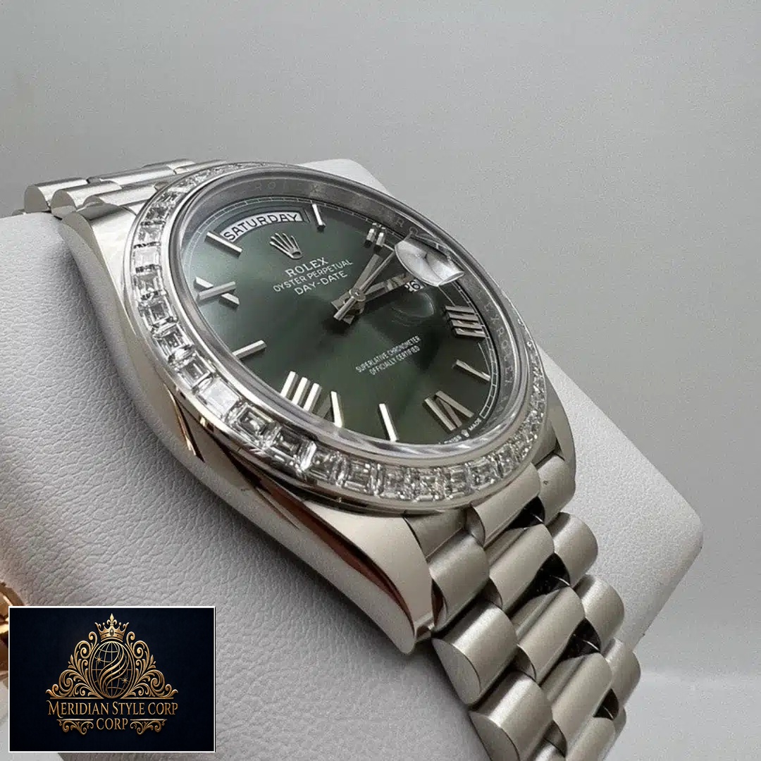 Rolex Day Date 228349RBR Replica Left Side Stainless Steel Case