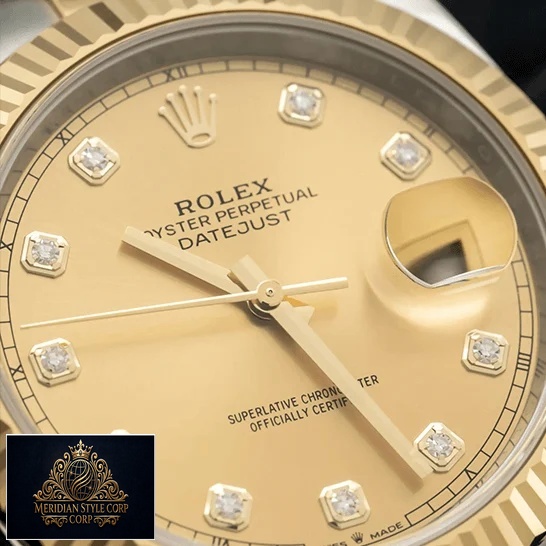 Rolex Datejust 126333 Yellow Gold Diamond Dial Replica close view